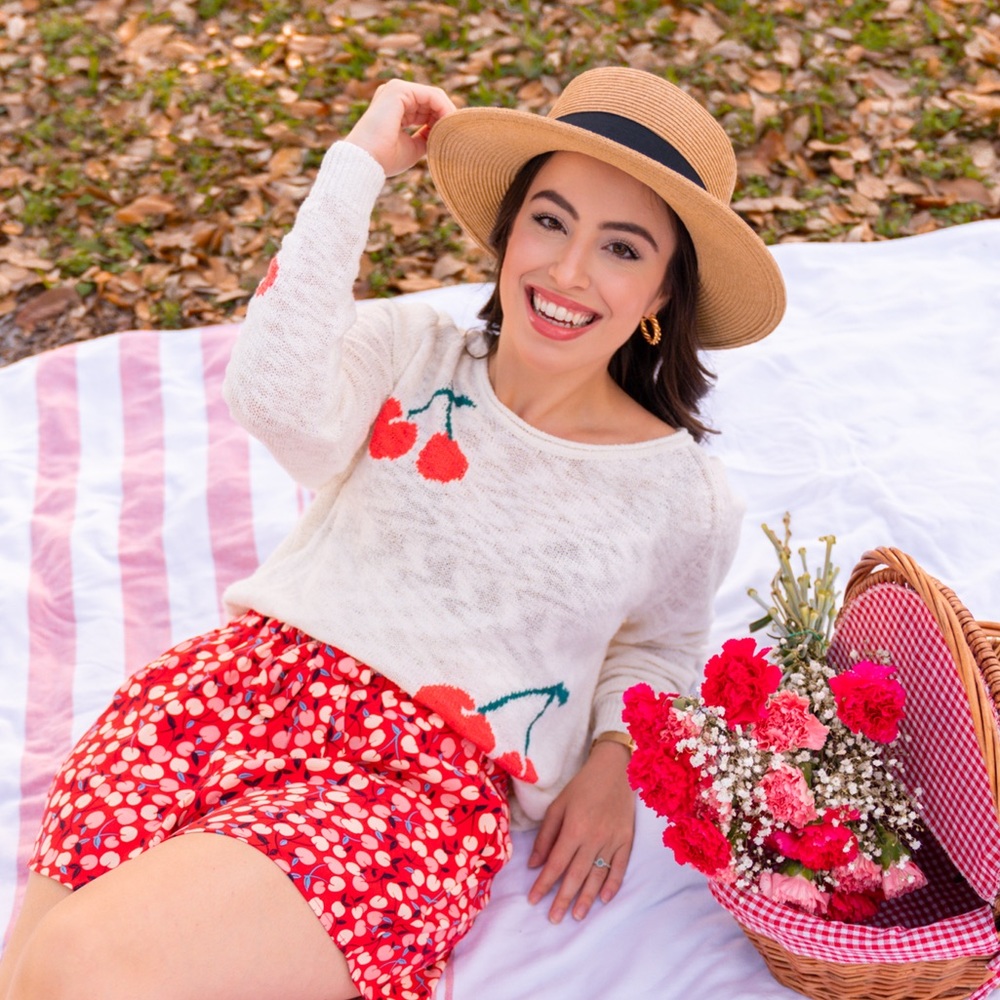 Cherry Print Sweater